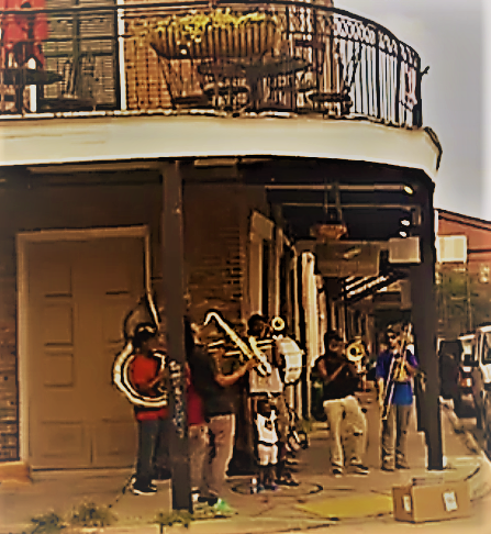 French Quarter New Orleans - corner band